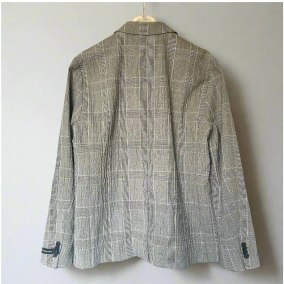 Scotch Soda Check Single-Breasted Blazer Mens XL Gray Seersucker Lightweight - Picture 6 of 12